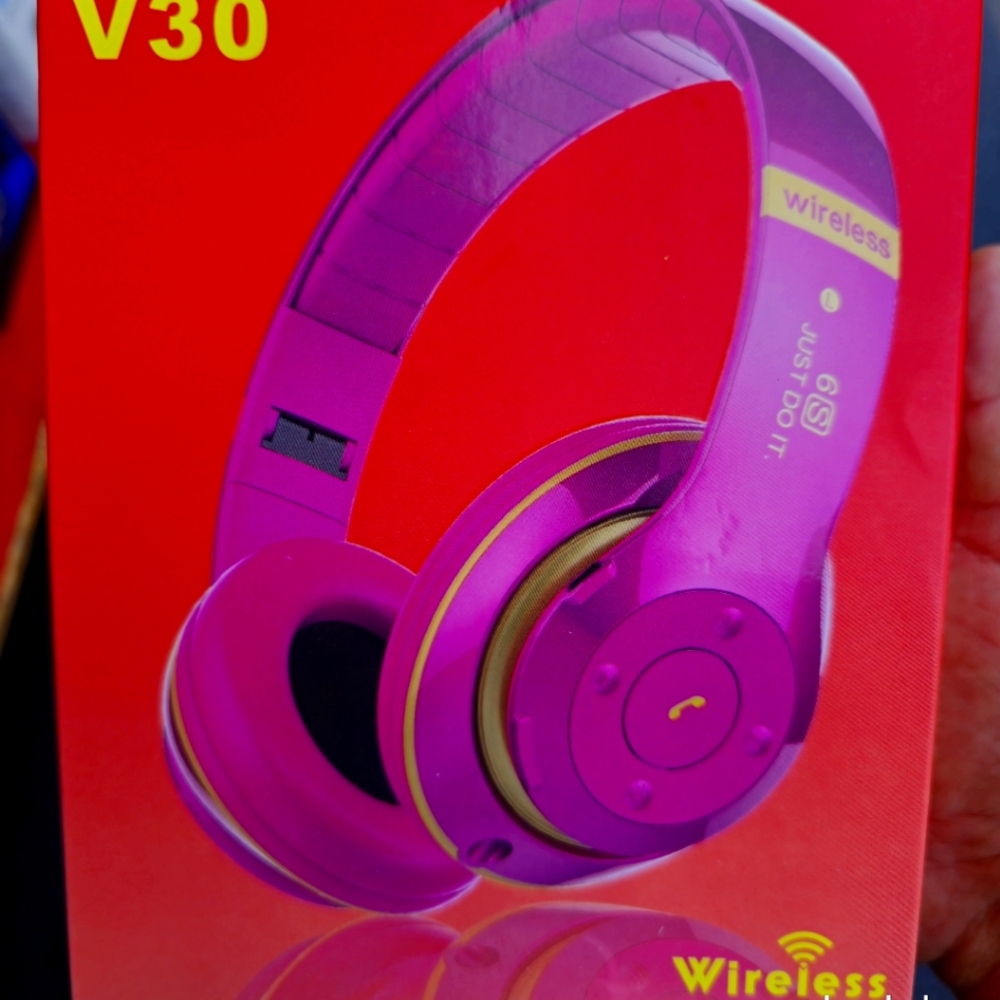 New Purple Wireless Headphones